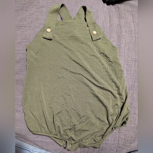 Kate Quinn Forest Green Bubble Overalls